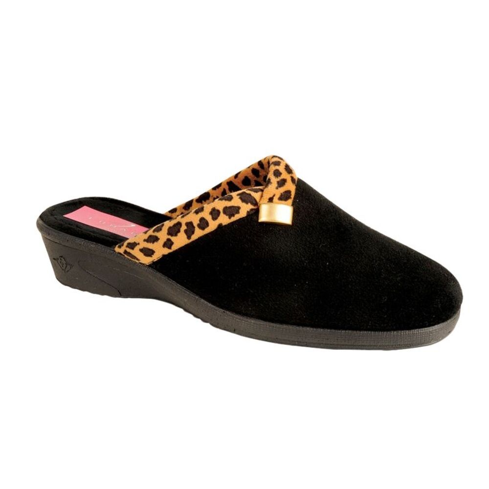 Lunar Womens/Ladies Michelle Slippers / Black